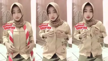 Ukhti Laura Hijab Pramuka Cantik Live Kasur